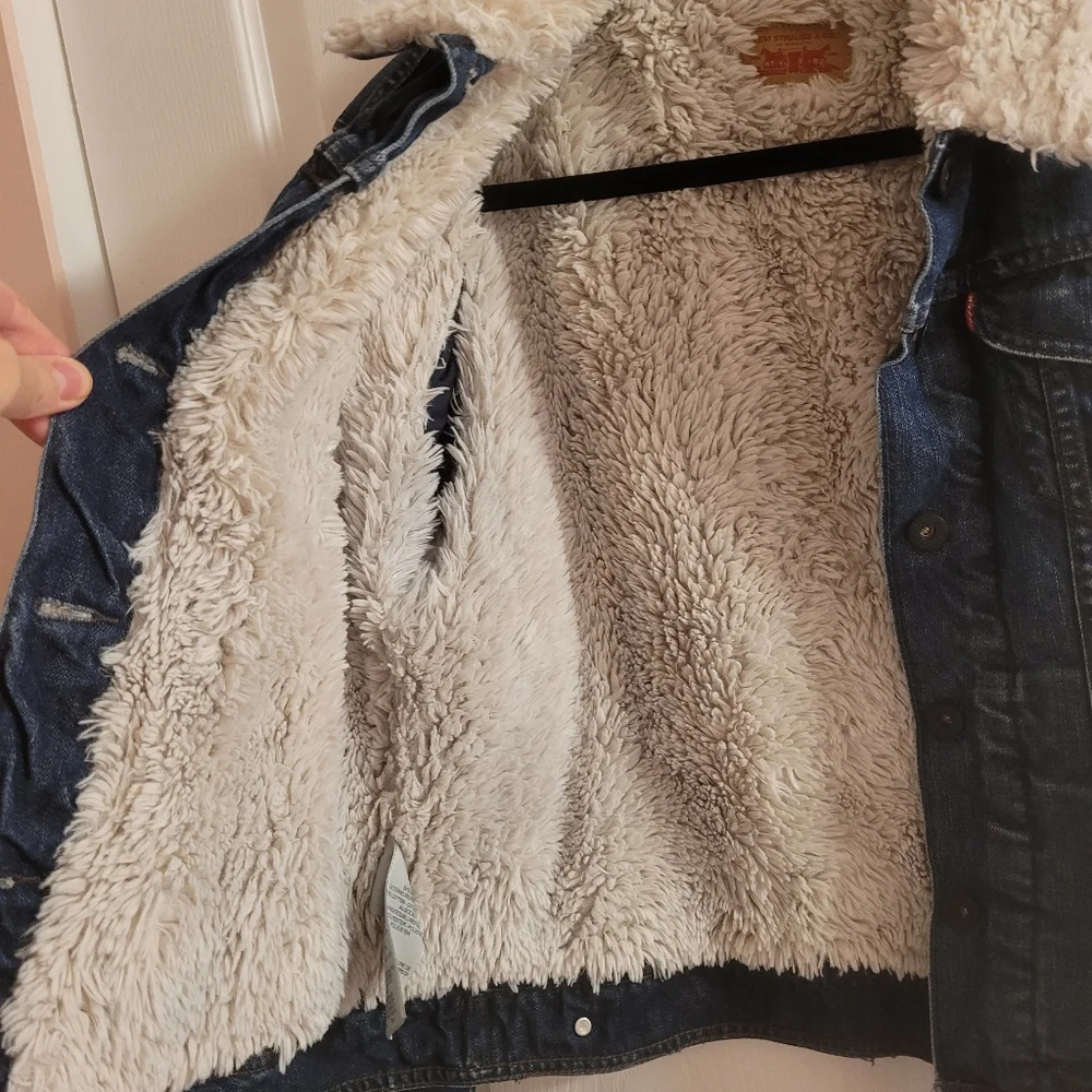Levi's - Shaggy Sherpa Trucker Jean Jacket - Picture 9 of 16
